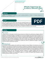 FS - 2021 03 - Difficultes Dapprentissage Chez Les Enfants Et Adolescents Refugies