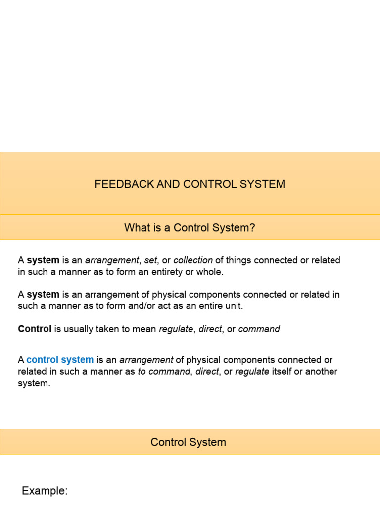 Feedback and Control System PDF