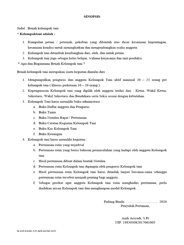 Benah Kelompok Tani: Panduan Praktis | PDF