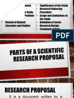 Q4 Week 1 Parts of A Scientific Research Proposal