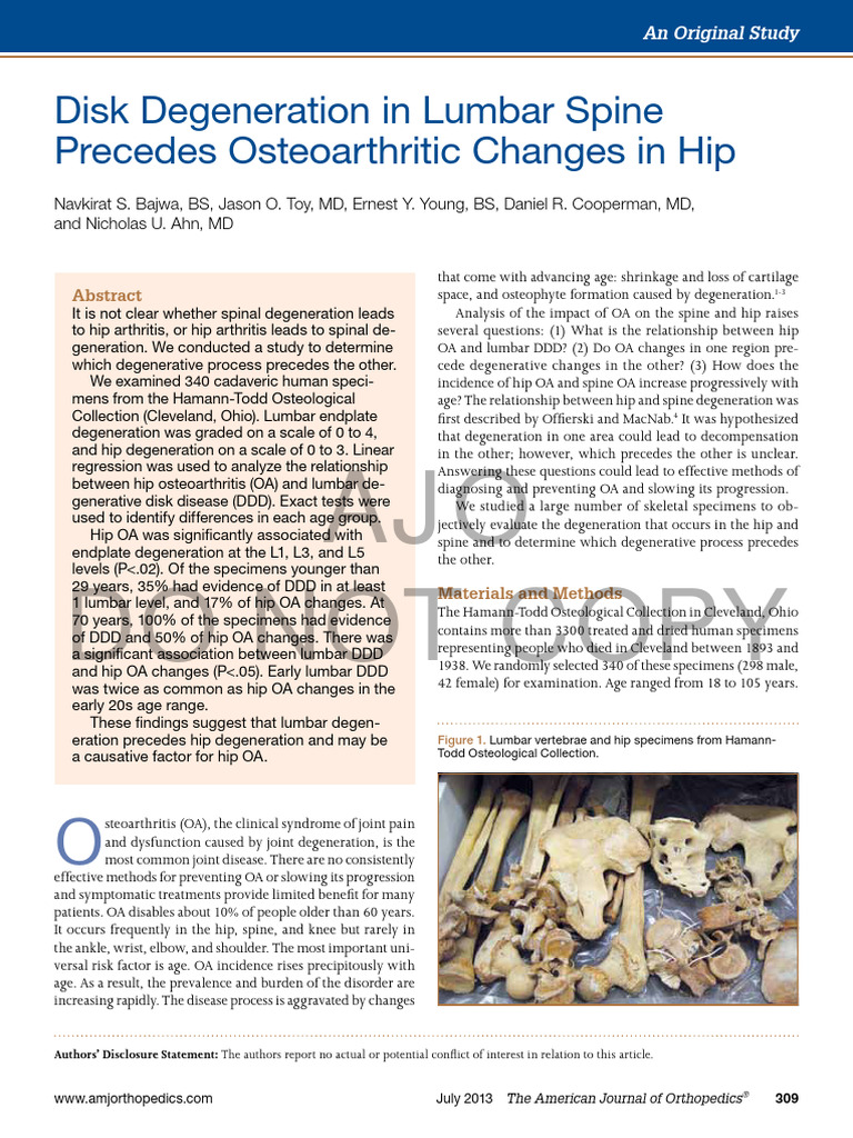 AJO Do Not Copy Disk Degeneration in Lumbar Spine Precedes