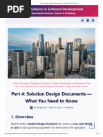 Part 4 - Solution Design Documents - What You Need To Know