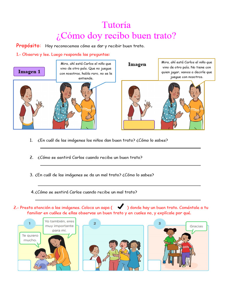 Tutoria Ficha Del Doy y Recibo Buen Trato | PDF