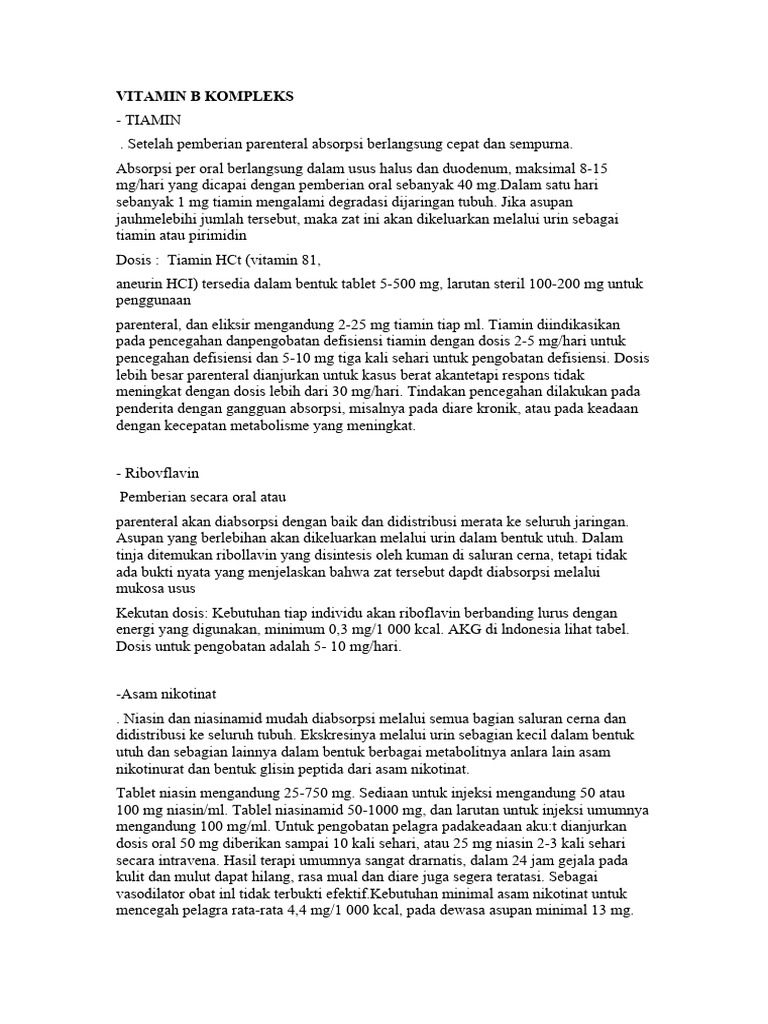 Farmakologi Semester 5, Vitamin | PDF