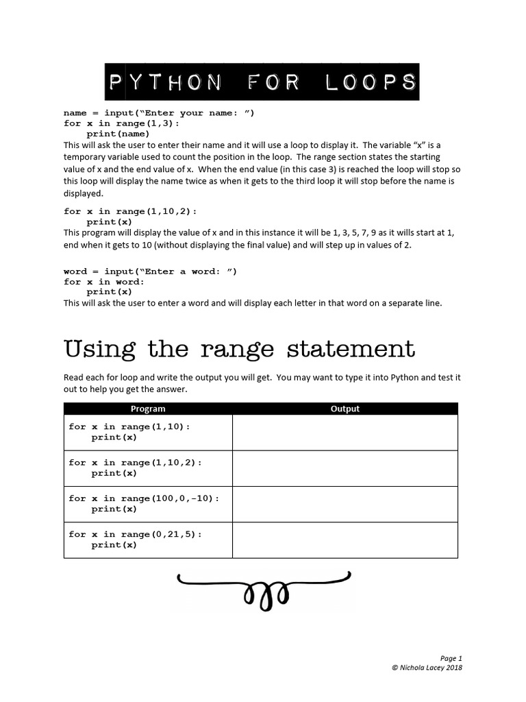 03 - For Loops | PDF