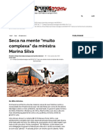 Seca Na Mente "Muito Complexa" Da Ministra Marina Silva - Jornal Puro Sangue