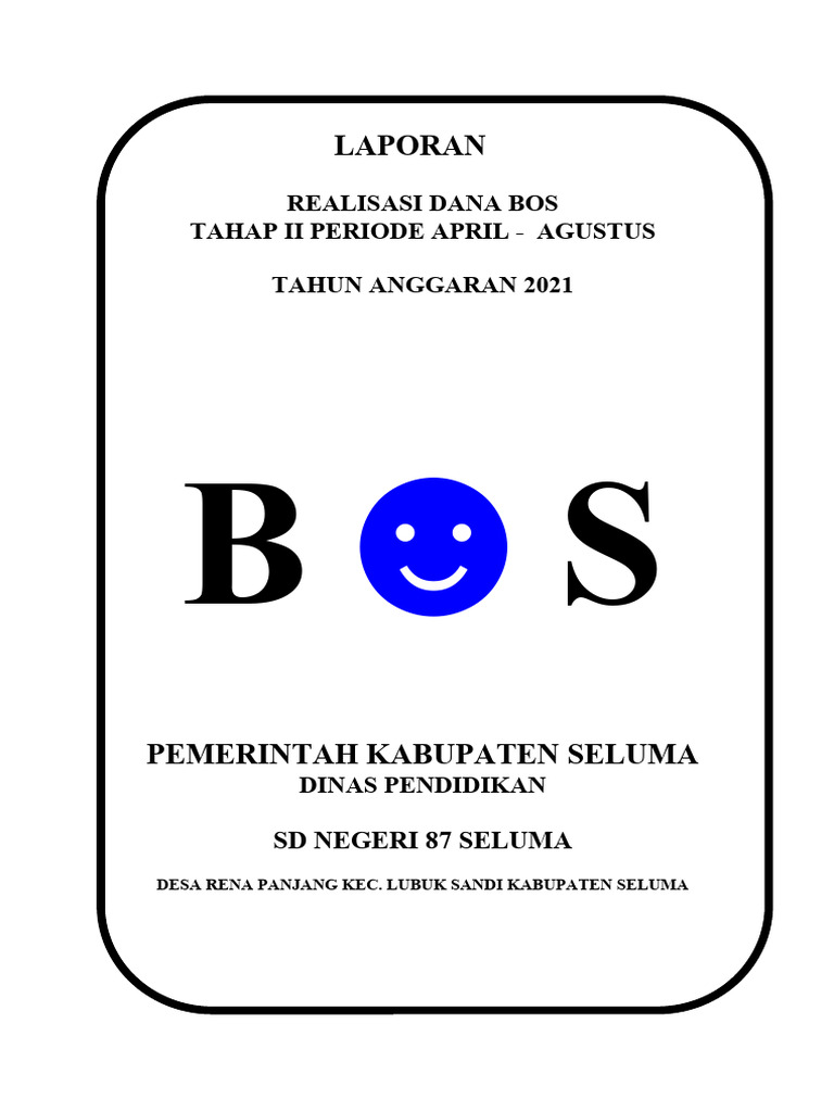 COVER LAPORAN REALISASI DANA BOS 2021 (1) | PDF