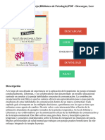 Manual de Terapia de Pareja (Biblioteca de Psicología) PDF - Descargar, Leer