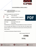 Surat Pengantar Pemeriksaan Medical Chek Up TGL 06 Oktober 2023