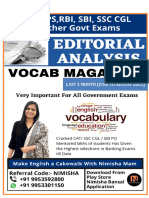 Last 3 Month Vocabulary Magazine by Nimisha Ma'am June To August