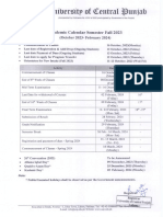 Academic Calender Fall 2023 (Oct 23 - Feb 24)