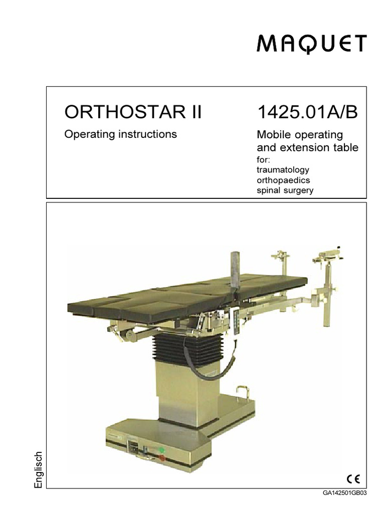 ORTHOSTAR II Operating Instructions | PDF