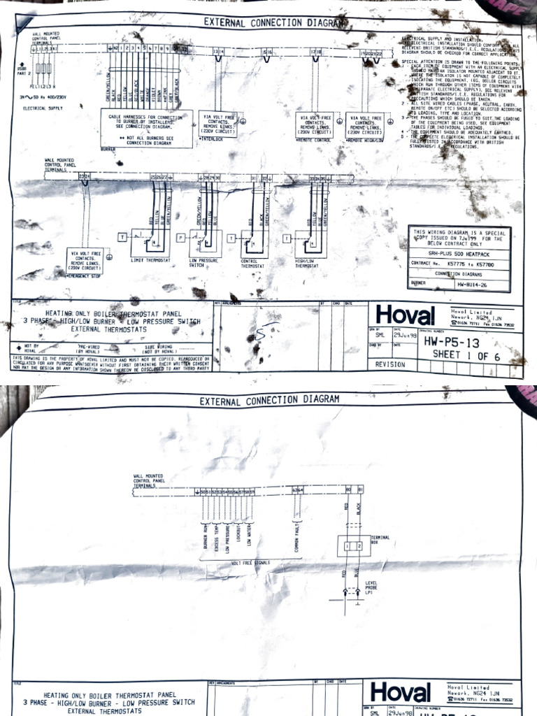 Hoval SRH-Plus 500 Wiring Diagram | PDF | Electromagnetism | Equipment