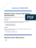 Stomach Cancer Causes, Risk Factors, and Prevention