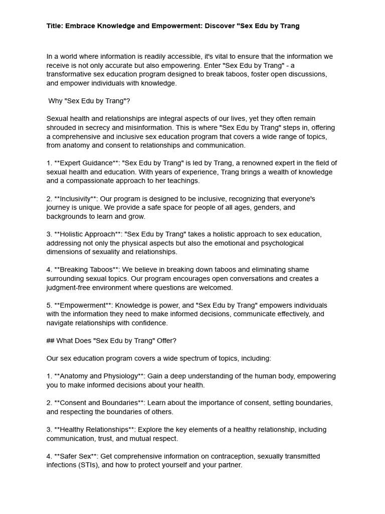 Marketing Campaign For SEBT | PDF | Sex Education | Empowerment