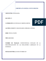 122070090-4-Resumen-Consecuencias Sociales de La Industrialización en Las Relaciones Laborales en La Sociedad-Sociología-Ramos-Carlos