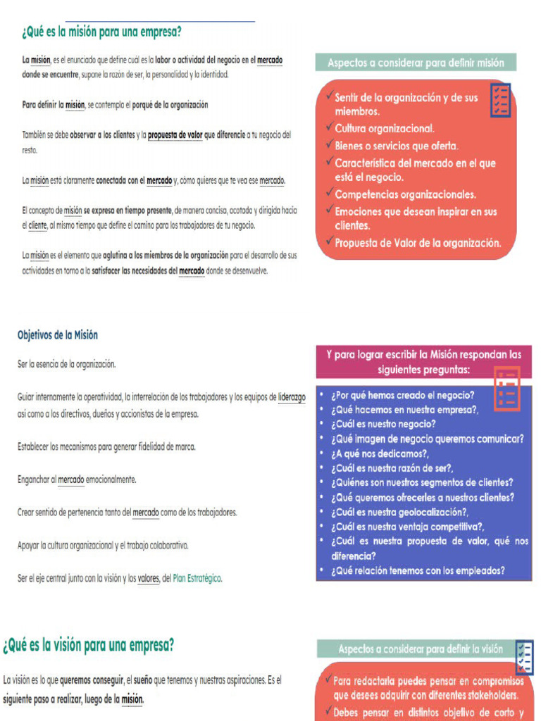 Vision y Mision para Una Empresa | PDF