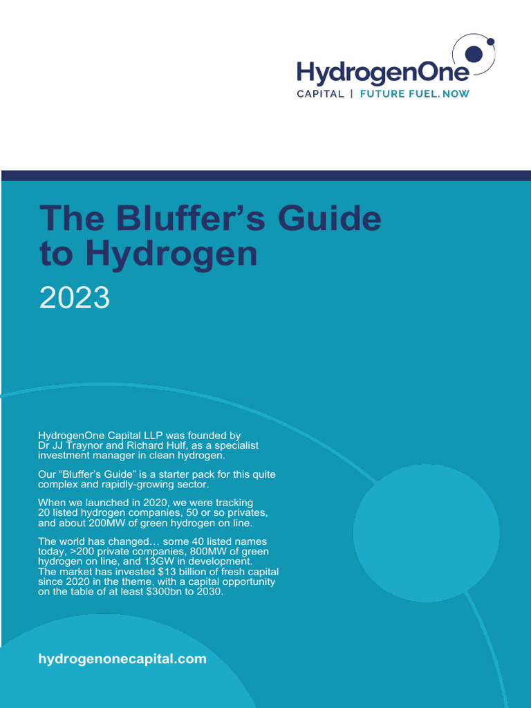 HydrogenOne Capital Bluffers Guide 2023 PDF Renewable Energy