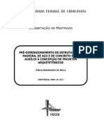 Dissertação de Mestrado - Pre Dimensionamento de Estrutura de Madeira e Aço