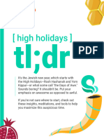 (High Holidays) : TL DR