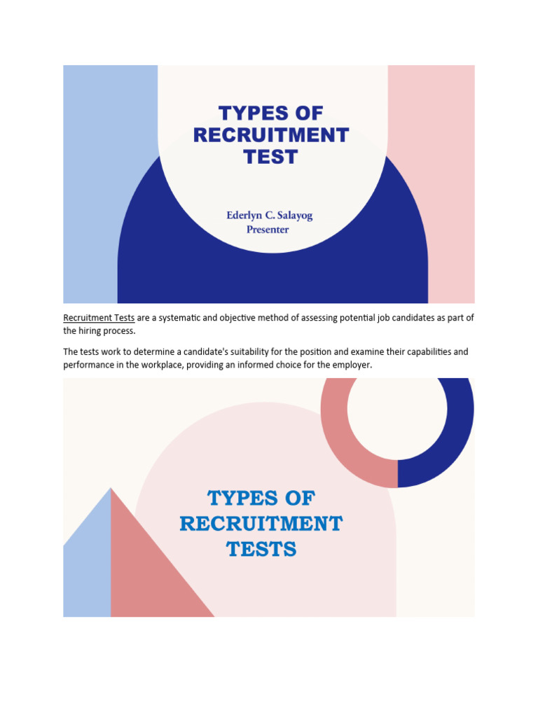 Effective Recruitment Tests Explained | PDF