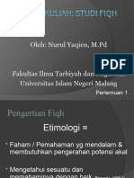 Pengetian Objek Kajian Fiqh