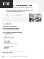 Wordpress Create A Website or Blog Syllabus