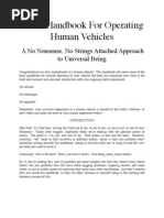 God's Handbook For Operating Human Vehicles