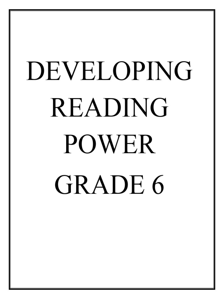 DEVELOPING READING POWER 6 | PDF
