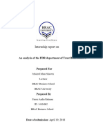 Internship Report On: An Analysis of The FDR Department of Trust Bank Limited