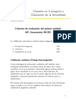 A. - Criterios de Evaluación Del Primer Módulo