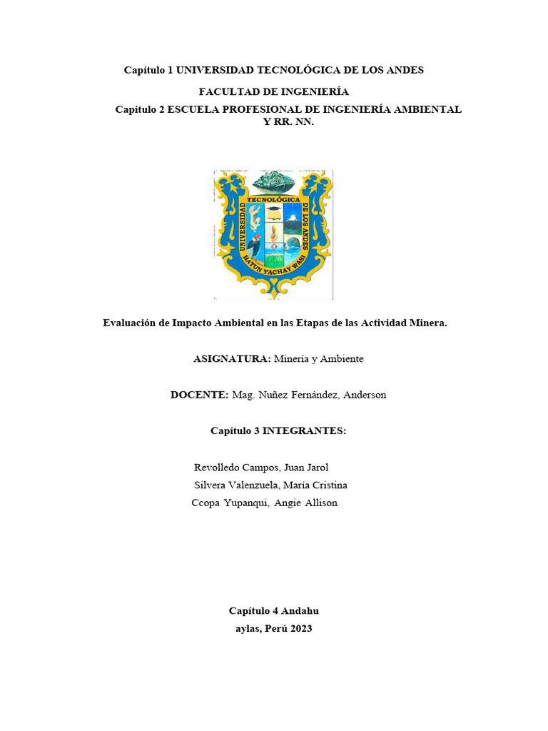 Tesis | PDF | Evaluación de impacto ambiental | Entorno natural