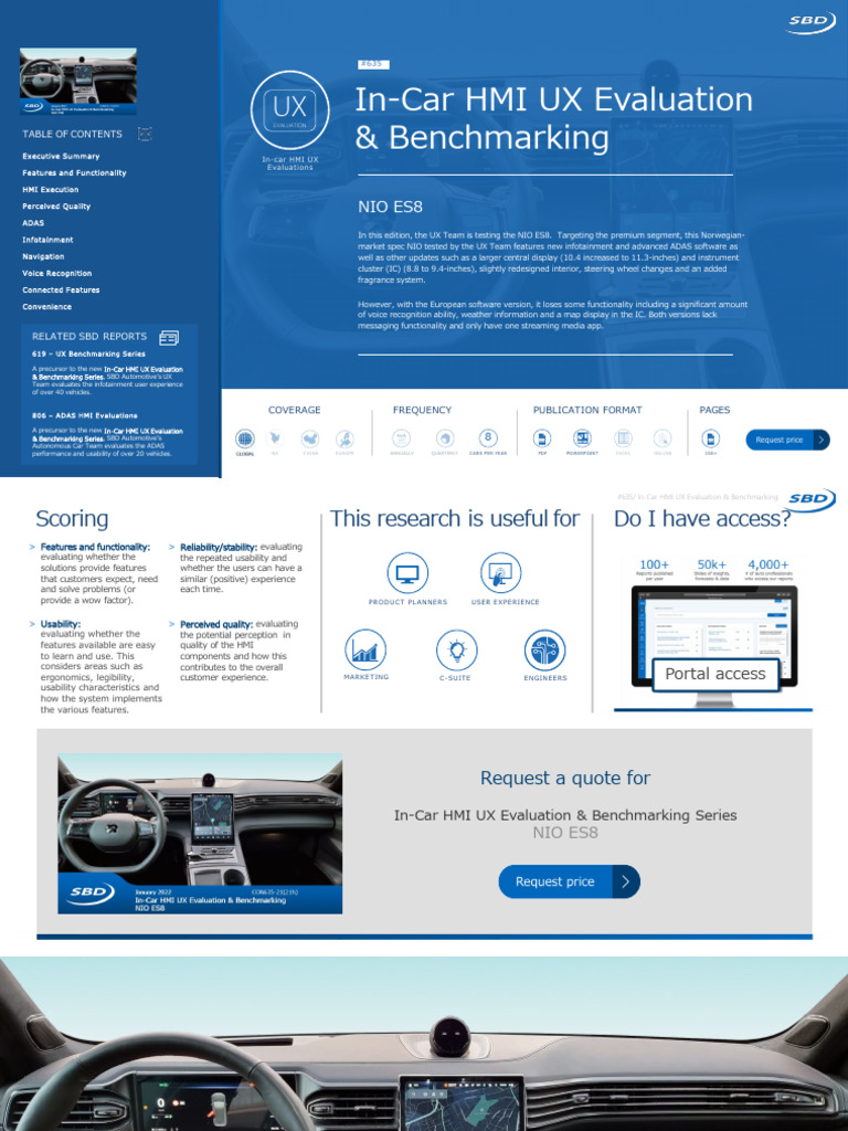 NIO ES8 In-Car HMI Evaluation Report | PDF | Usability | User Experience