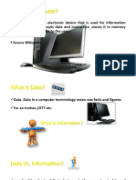 What Is Computer?: A Computer Is An Electronic Device That Is Used For Information