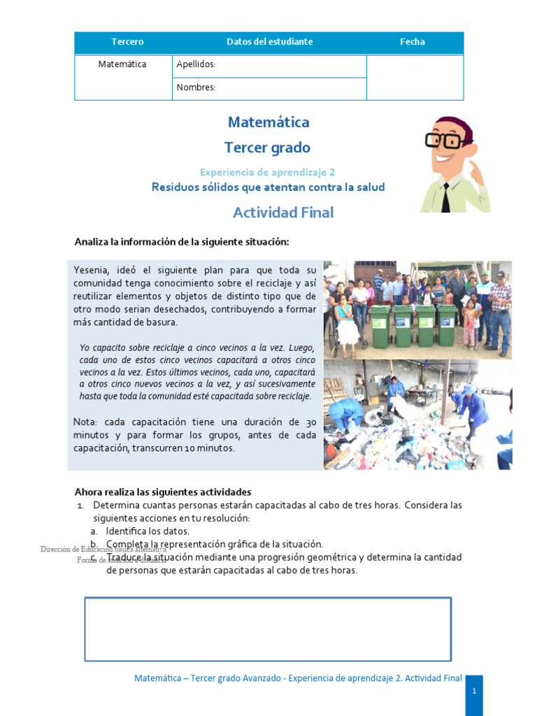 Capacitación en Reciclaje para Tercer Grado | PDF | Aprendizaje | Residuos