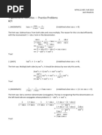 TrigIdentities PracticeProblems KEY