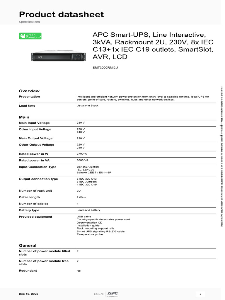 SMC1000IC - SAI Smart-UPS C de APC de 1000 VA, LCD, 230 V con