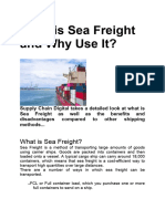 What Is Sea Freight and Why Use It
