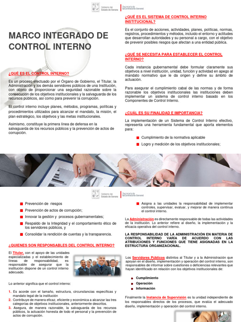 Infografía Marco Integrado de Control Interno | PDF | Corrupción ...