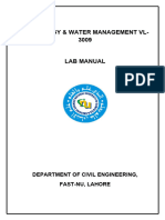 Hydrology & Water Management Vl-3009: Department of Civil Engineering, Fast-Nu, Lahore
