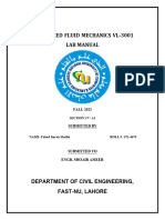 Advanced Fluid Mechanics Vl-300 1 Lab Manual: FALL 2022