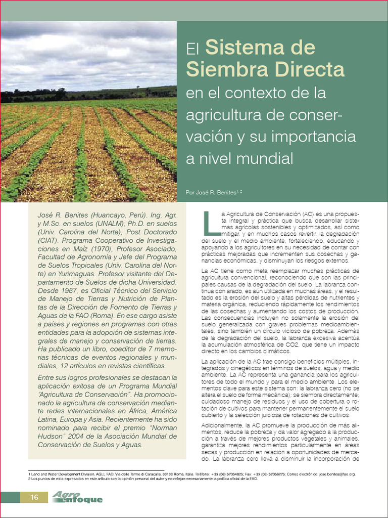 El Sistema de Siembra Directa | PDF