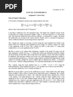 Nu - Edu.kz Econometrics-I Assignment 7 Answer Key