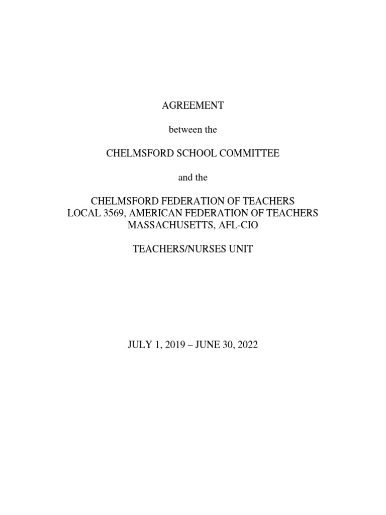 CBA Teacher Contract PDF
