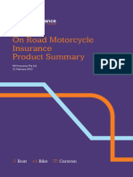 NM Insurance - Product Summary - On Road Motorcycle Insurance