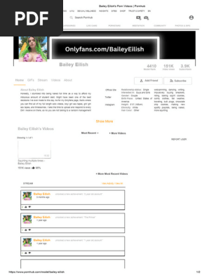 Bailey Eilish s PDF World Wide Web Internet Web 