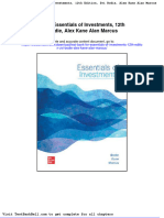 Test Bank For Essentials of Investments 12th Edition Zvi Bodie Alex Kane Alan Marcus Full Download