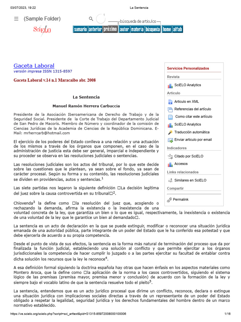 Definición y Función de la Sentencia Judicial | PDF | Sentencia (ley ...
