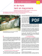 13 - Effondrement de murs de soutènement en maçonnerie