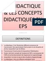 La Didactique & Les Concepts Didactiques en EPS: Med ZIANI (Janvier 2017) 1